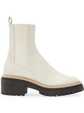 Open Edit Women's White cream Mya Lug Sole Chelsea Boot